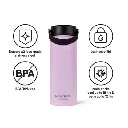 [Group Buy Delivery Starts: 13/4/2026] Montigo Pestel Ace Bottle Medium (Lavender) 530ml | Double Wall Vacuum Insulation Group Buy