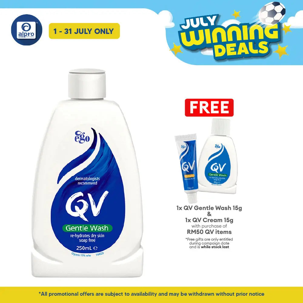 QV Gentle Wash 250ml | Soap Free Cleanser QV