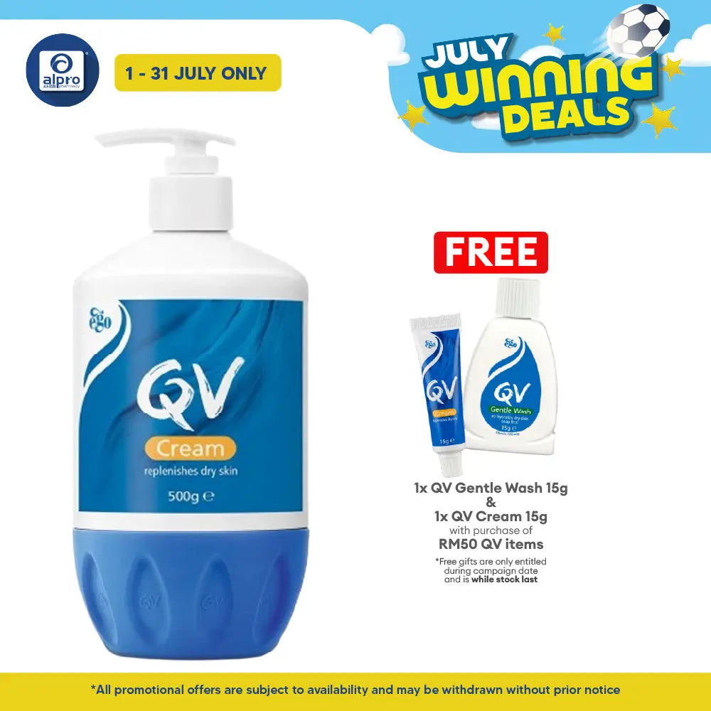 Ego QV Cream 500g | Replenishes Dry Skin QV