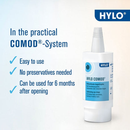 Hylo-comod 1mg/ml Eye Drops 10ml | Long-Lasting Hydration From Dry Eyes Ursapharm
