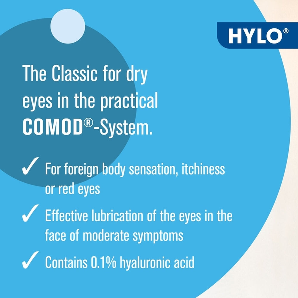 Hylo-comod 1mg/ml Eye Drops 10ml | Long-Lasting Hydration From Dry Eyes Ursapharm