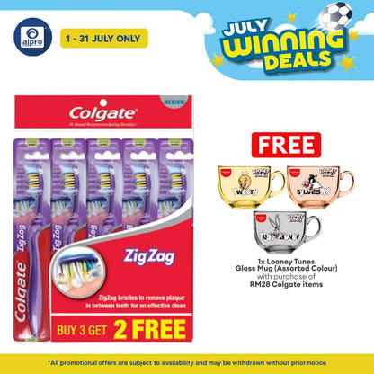 Colgate Toothbrush Zig Zag Medium 5s Colgate