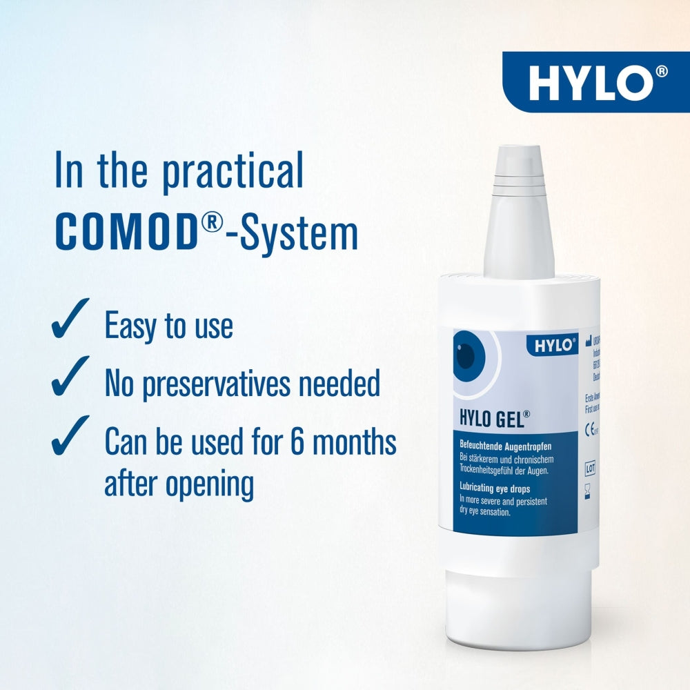 Hylo-Gel 2mg/ml Eye Drops 10ml | Intensive Lubrication For Dry Eyes Ursapharm