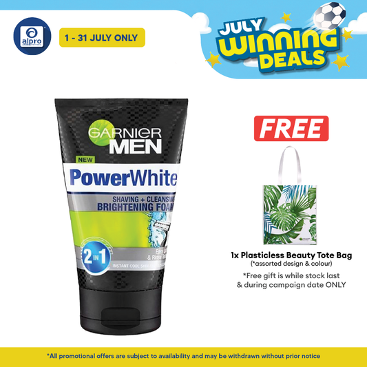 Garnier Men Powerwhite Shaving + Cleansing Foam 100ml Alpro Pharmacy