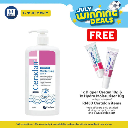 Ceradan Wash 280ml | Effective Treats Dry Skin Ceradan