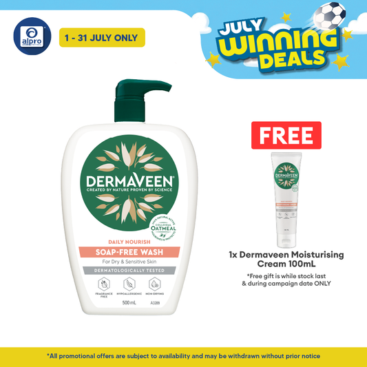 Dermaveen Soap Free Wash Ph 5.5 500ml | Helps Protect Againts Dryness Dermaveen