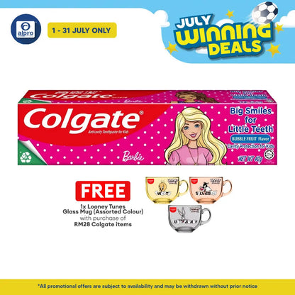 Colgate Toothpaste Barbie Bubble Fruit Kids 40g Colgate
