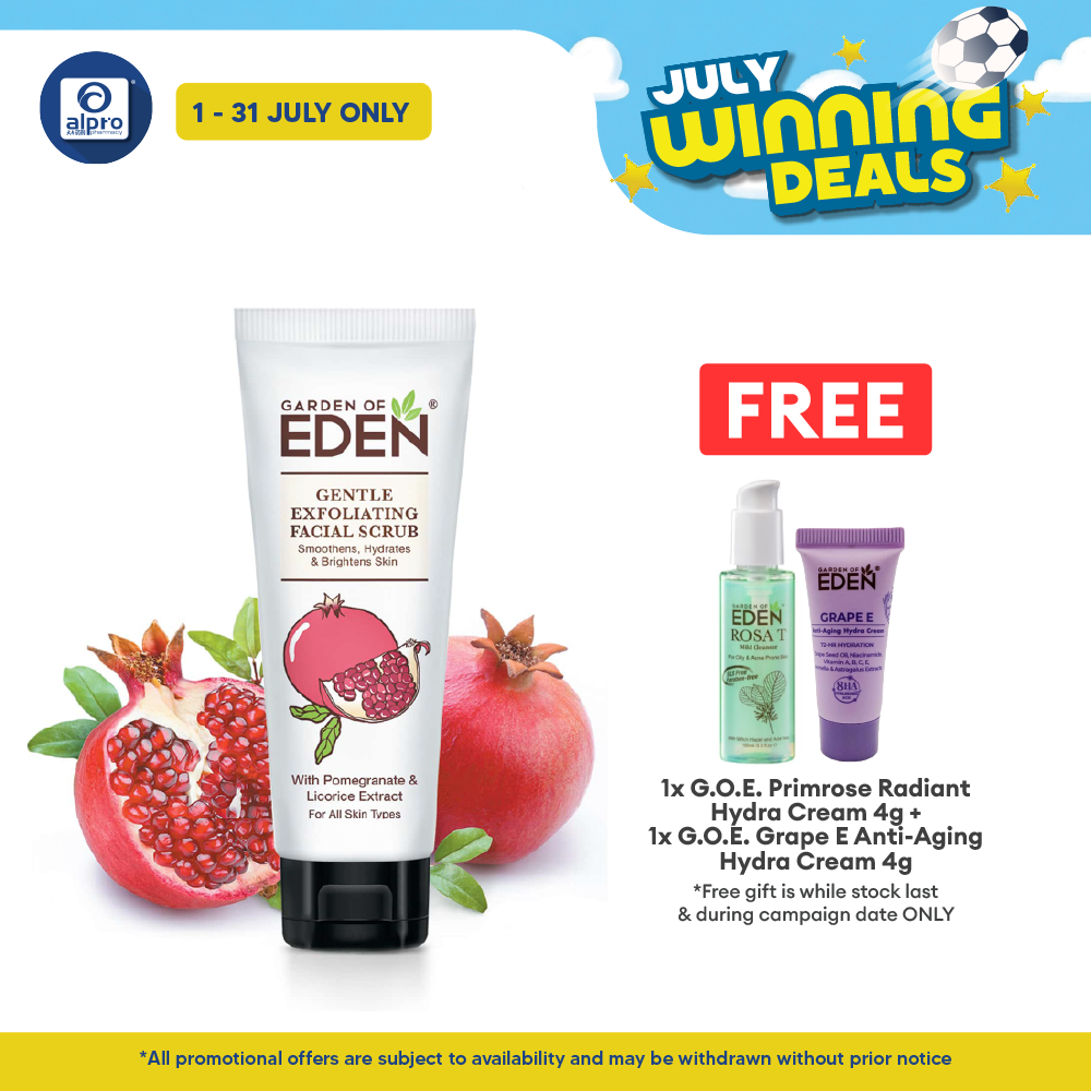 Garden Of Eden Gentle Exfoliating Facial Scrub 75g | Helps Brighten Skin Tone Garden Of Eden