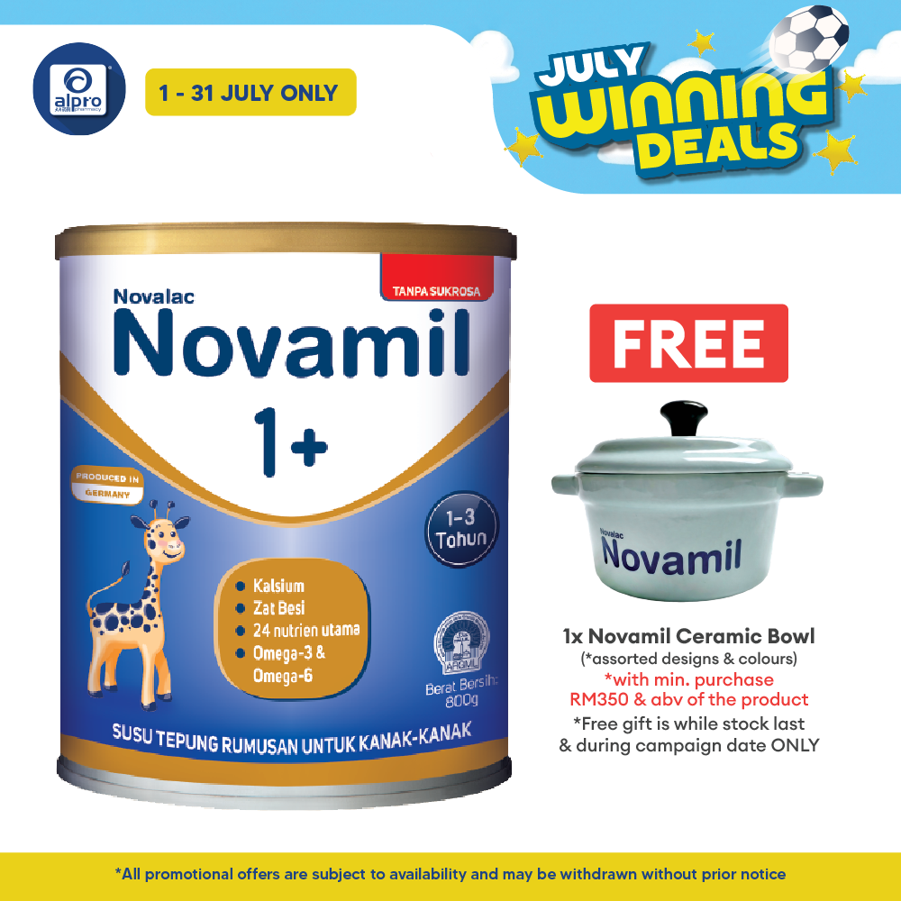 Novalac Novamil 1+ Children's Milk Formula 800g | For Age 1 ~3 Years Old Novalac