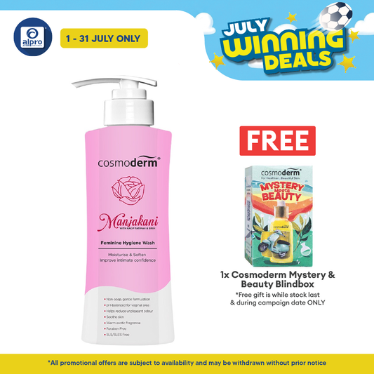 Cosmoderm Manjakani Hygiene Wash 375ml Cosmoderm