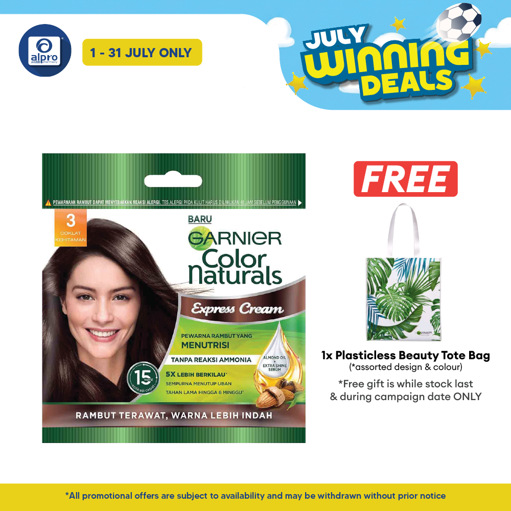 Garnier Colour Naturals Express Cream3.0 Coklat Gelap Alpro Pharmacy