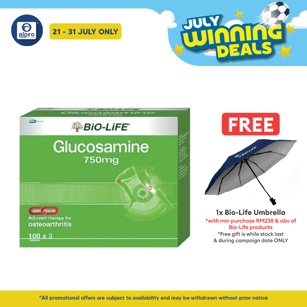 Bio-life Glucosamine 750mg 3x100s | Joint Health Bio-life