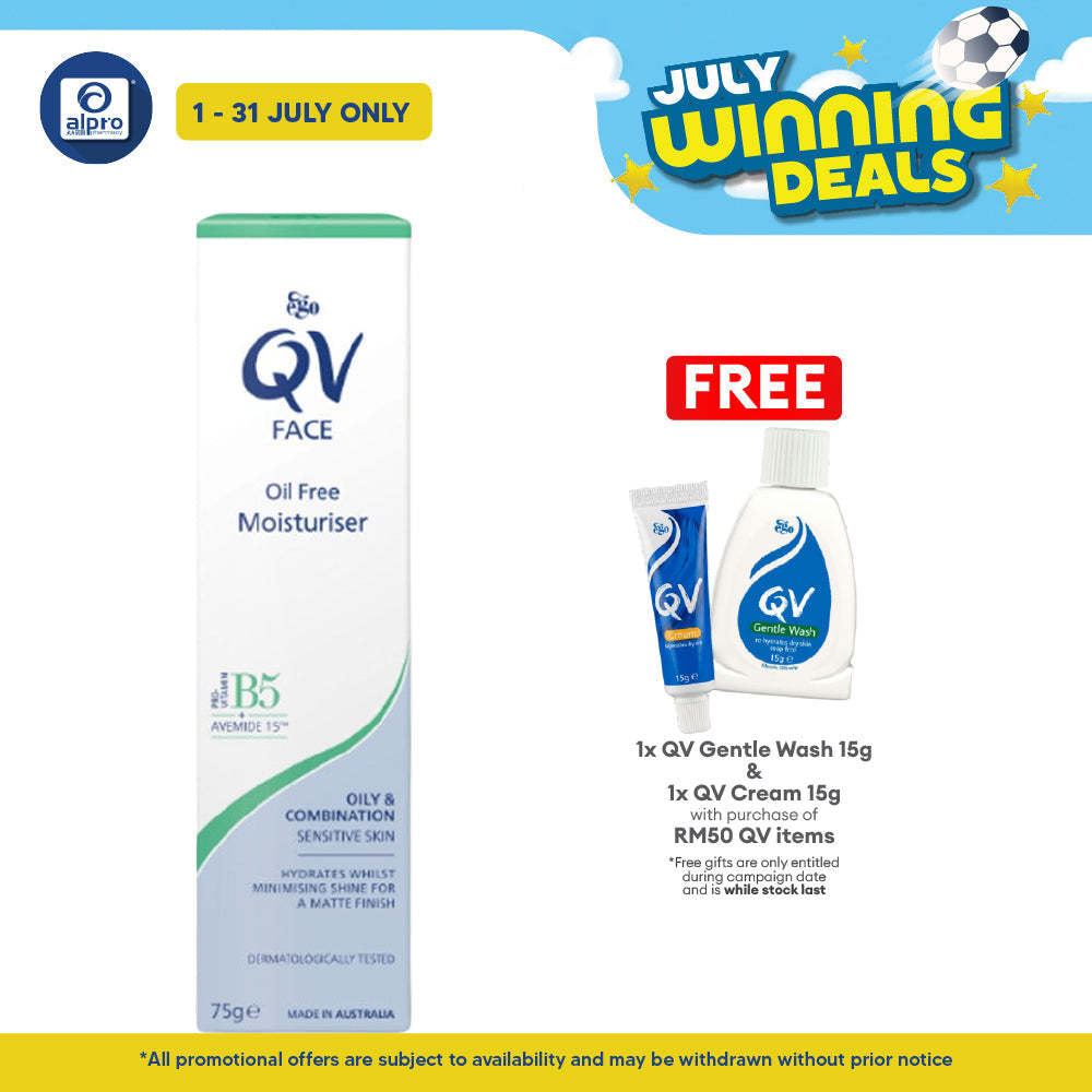 QV Face Oil Free Moisturiser 75g | Hydrates the Skin QV