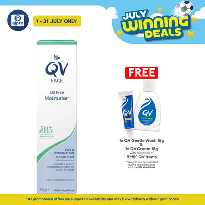 QV Face Oil Free Moisturiser 75g | Hydrates the Skin QV