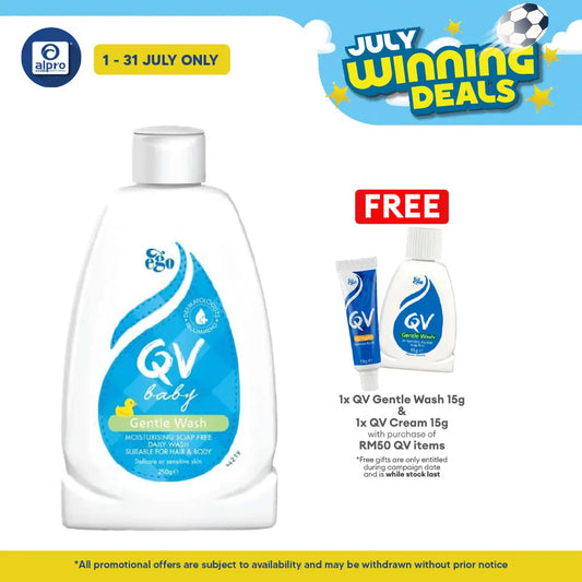 Ego QV Baby Gentle Wash 250g | Suitable for Hair & Body QV