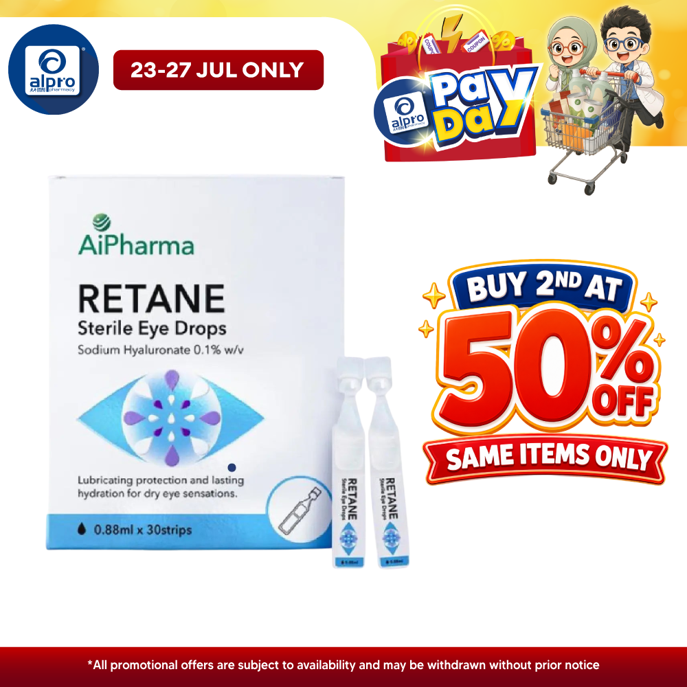 Retane Sterile Eye Drops 30x0.88ml | Relief Dryness of Eyes AiPharma