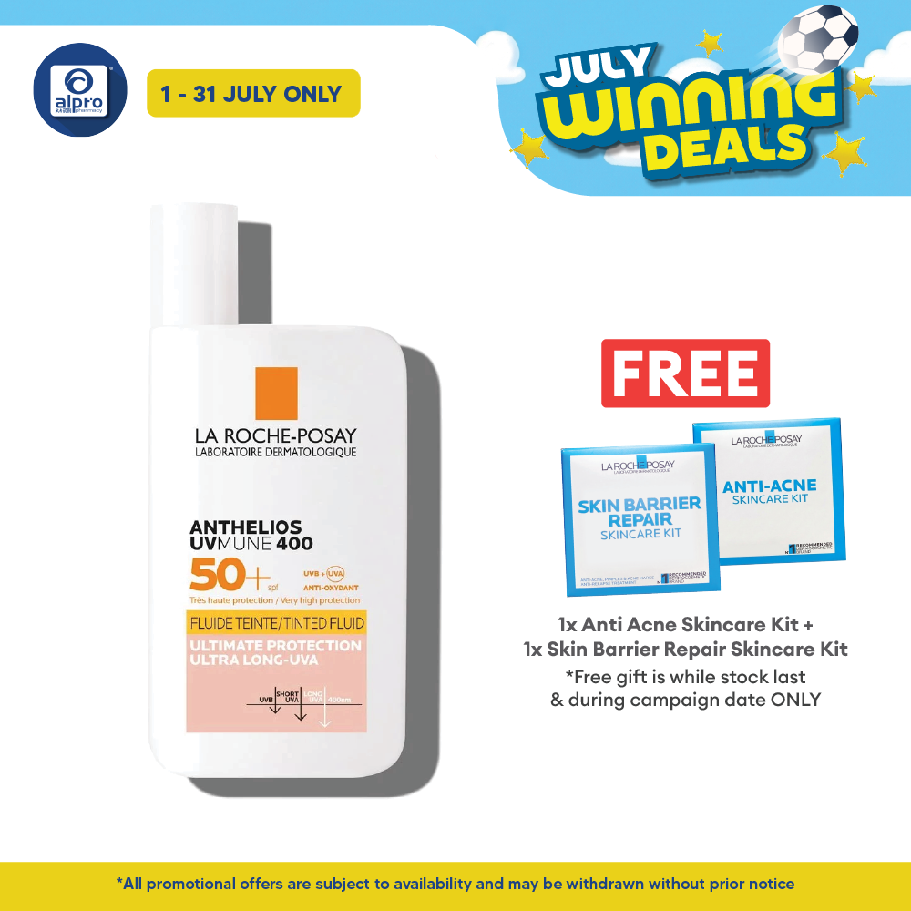 La Roche Posay Anthelios Invisible Fluid Tinted SPF 50+ 50ml | Lightweight Tinted Sunscreen La Roche Posay