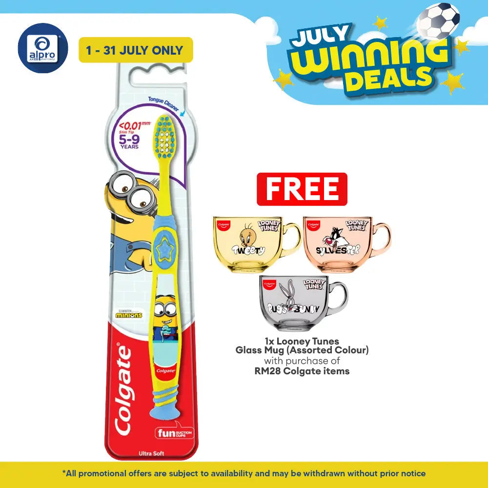 Colgate Toothbrush Minions Ultra Soft 5-9 Years 1s Colgate