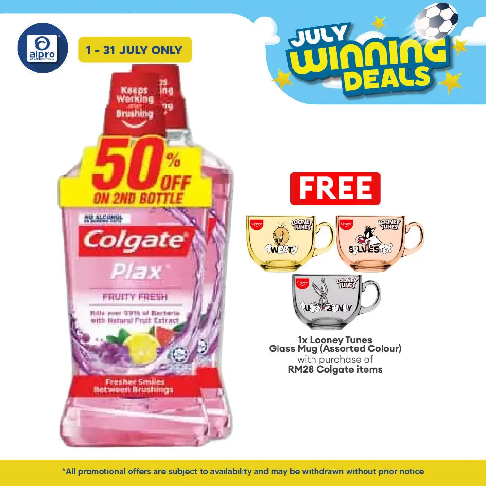 Colgate Plax Fruity Fresh 750ml 2s Colgate
