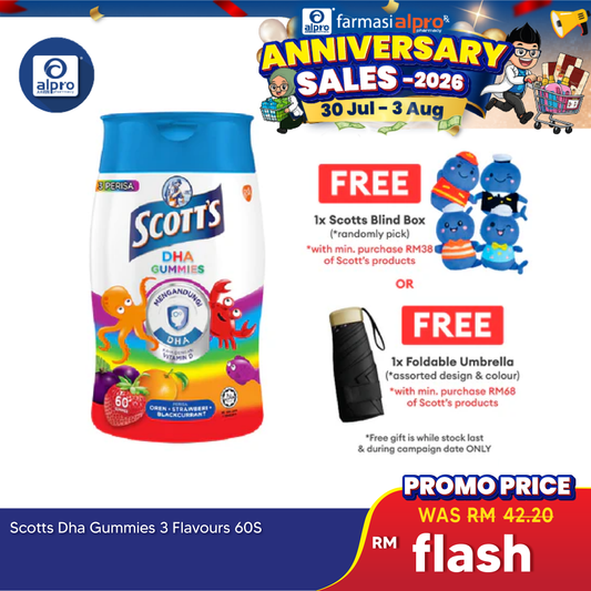 Scotts DHA Gummies Assorted 60s | Brain Health Scotts