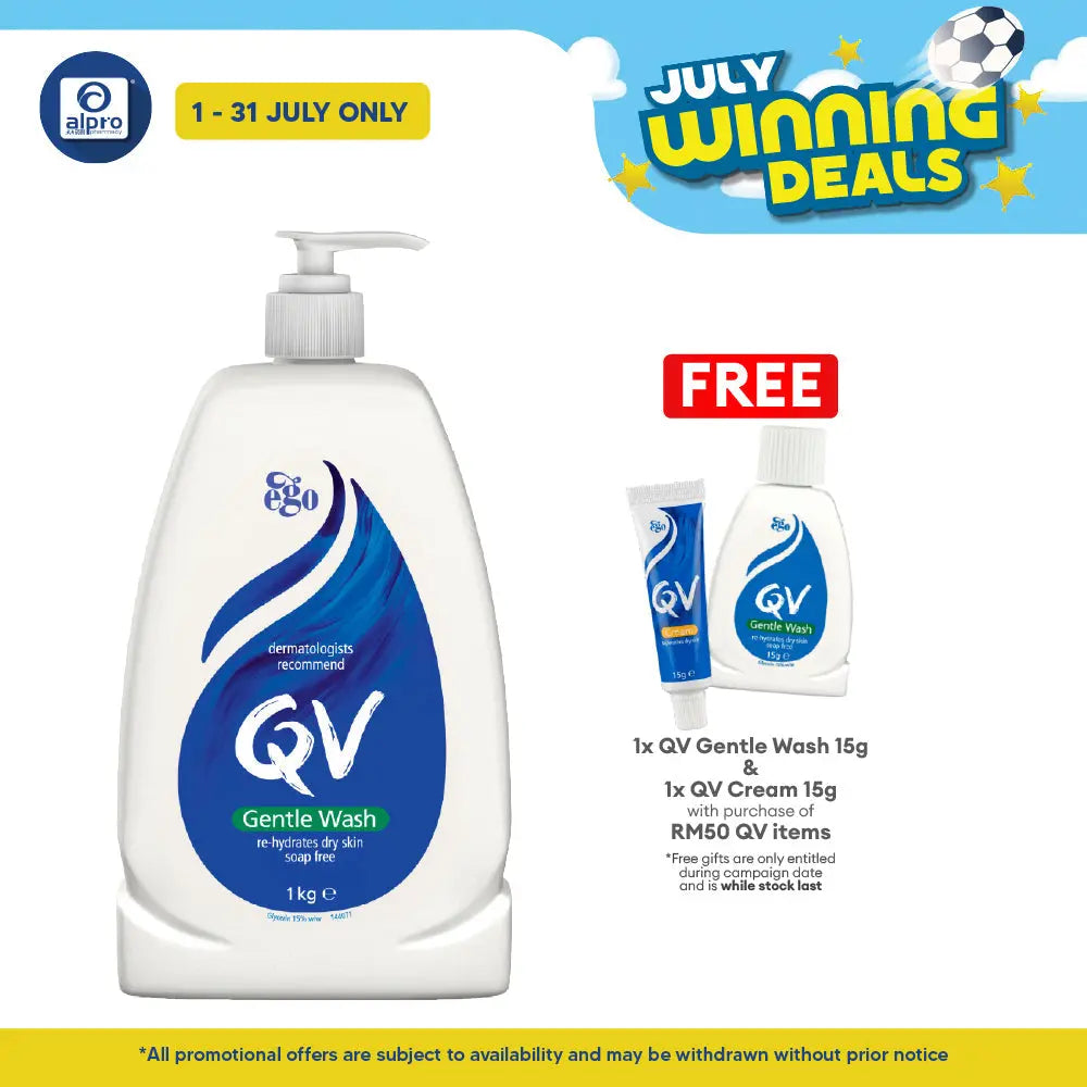 Ego QV Gentle Wash 1kg l For Dry To Very Dry Skin Wash QV