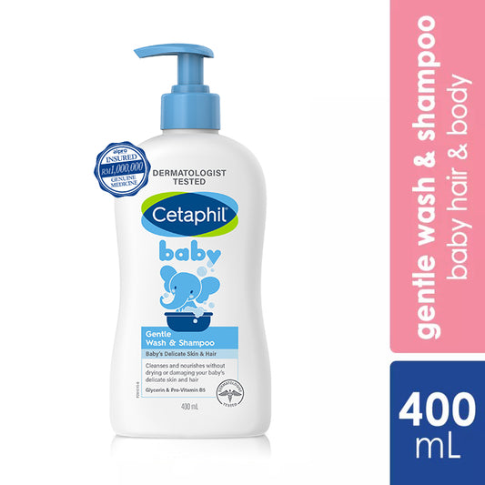 Cetaphil Baby Wash & Shampoo 400ml | Soft and Smoothing