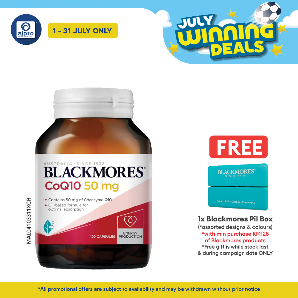 Blackmores CoQ10 50mg 120s | Natural Health Support Blackmores