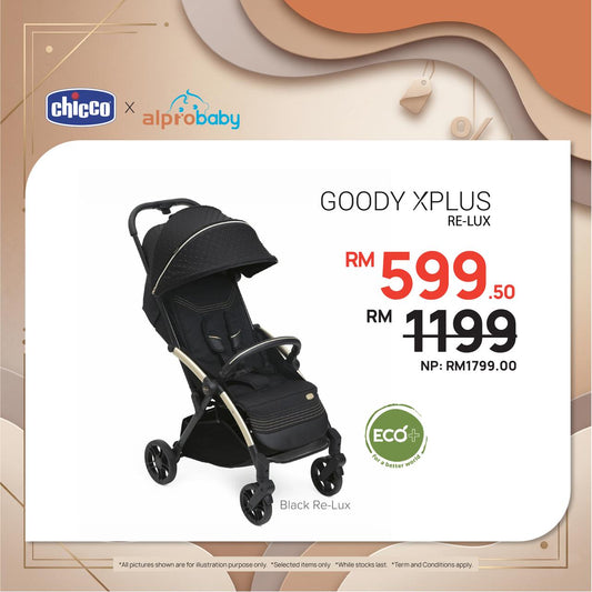 [Alpro Baby] Chicco Goody XPlus Stroller 1s | One-Touch Auto Folding System & Compact Travel Design Chicco