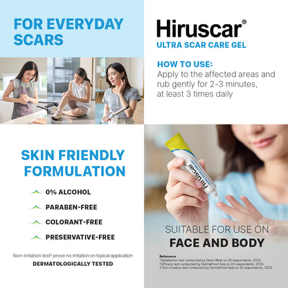 Hiruscar Ultra Scar Care Gel 5g | Reduces Scar Visibility in 4 Weeks Hiruscar