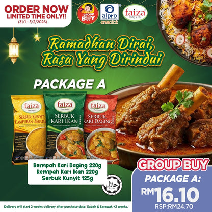 [Group Buy Delivery Starts: 2/3/2026] Faiza Rempah (Package A/B/C/D) Group Buy