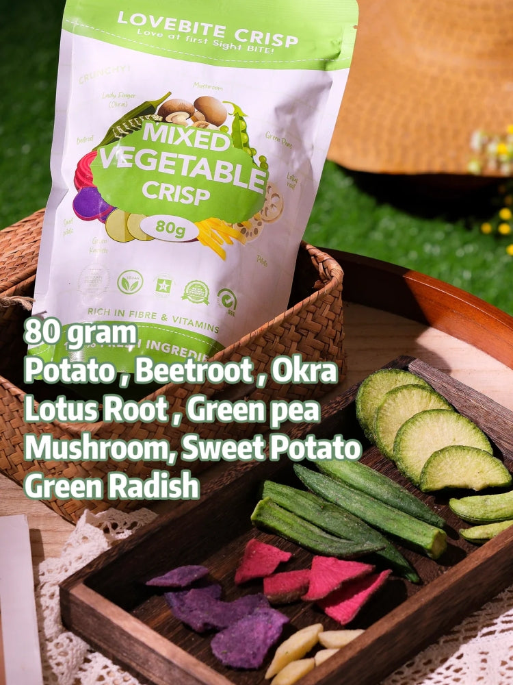 Lovebite Crisp Freeze-Dried Fruits (Assorted Flavours) | Rich in Vitamins, Fibre & Antioxidants LOVEBITE