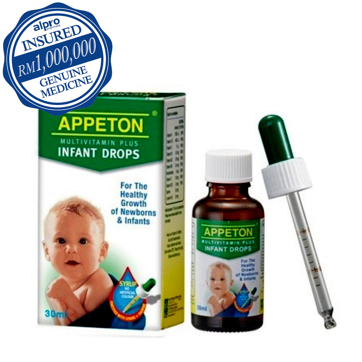 Appeton Multivitamin Plus Infant Drop 30ml (exp. Date: 11/2021) | Alpro ...