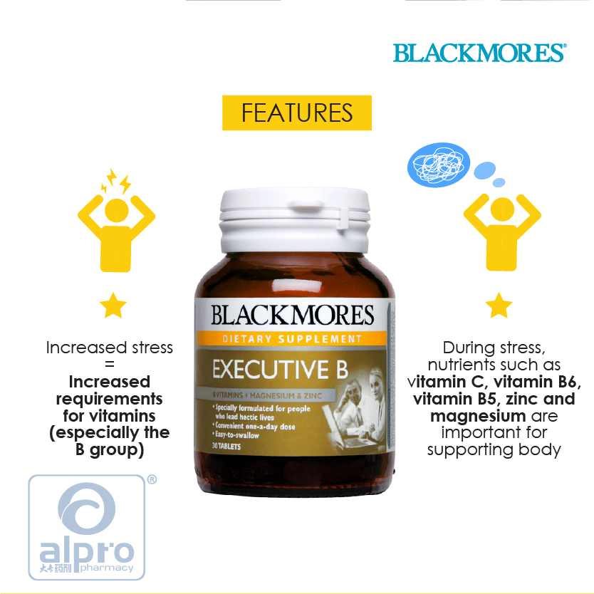 Blackmores Executive B 30s B-complex | Relieve Fatigue - Alpro Pharmacy