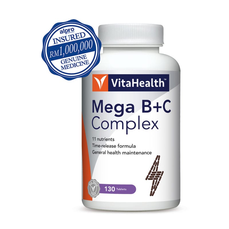 Vitahealth Trn Mega B+c Complex 130s - Alpro Pharmacy