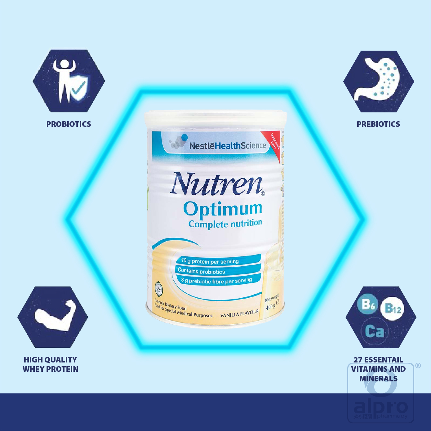 Nestle Nutren Optimum 400g  Complete Nutrition