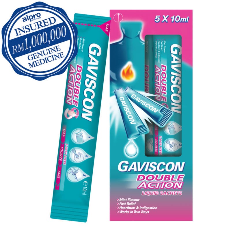 Gaviscon Double Action (sachet) 10ml 5s  Alpro Pharmacy