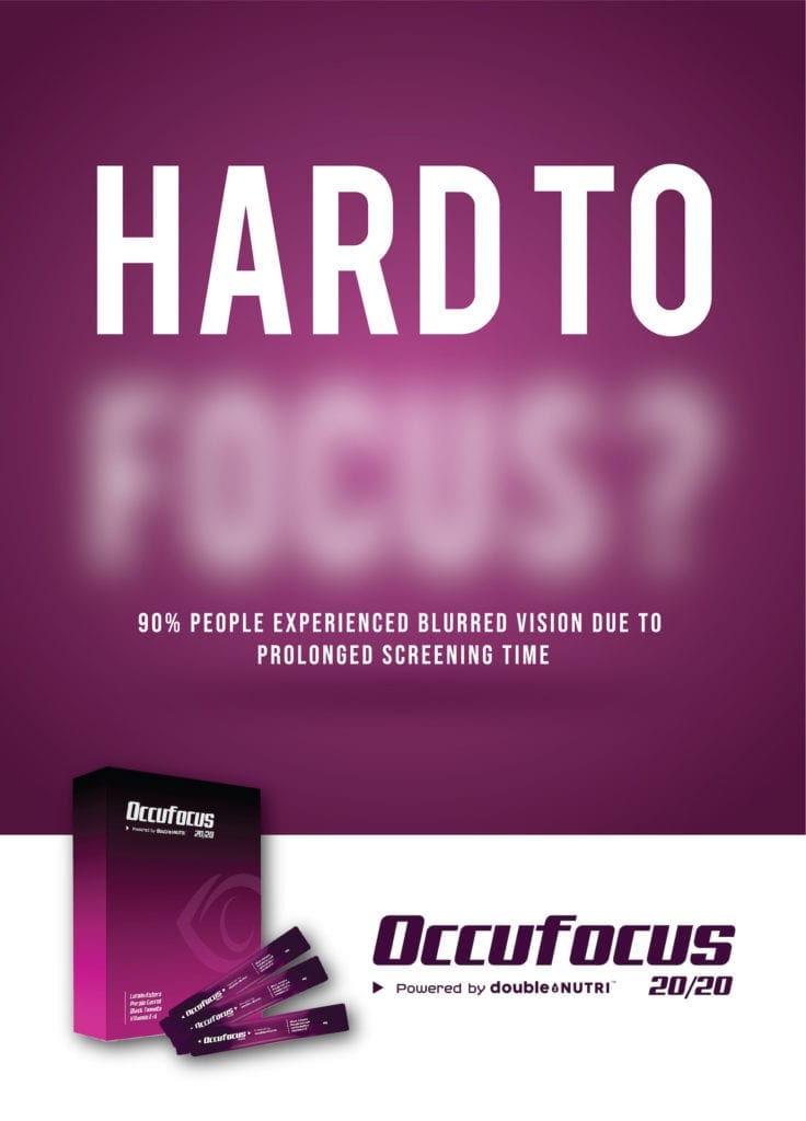 Occufocus 20/20 for eye health.