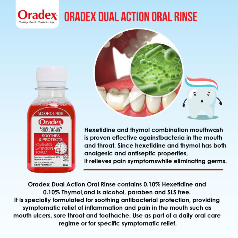 Oradex Dual Action Oral Rinse 90ml - Alpro Pharmacy