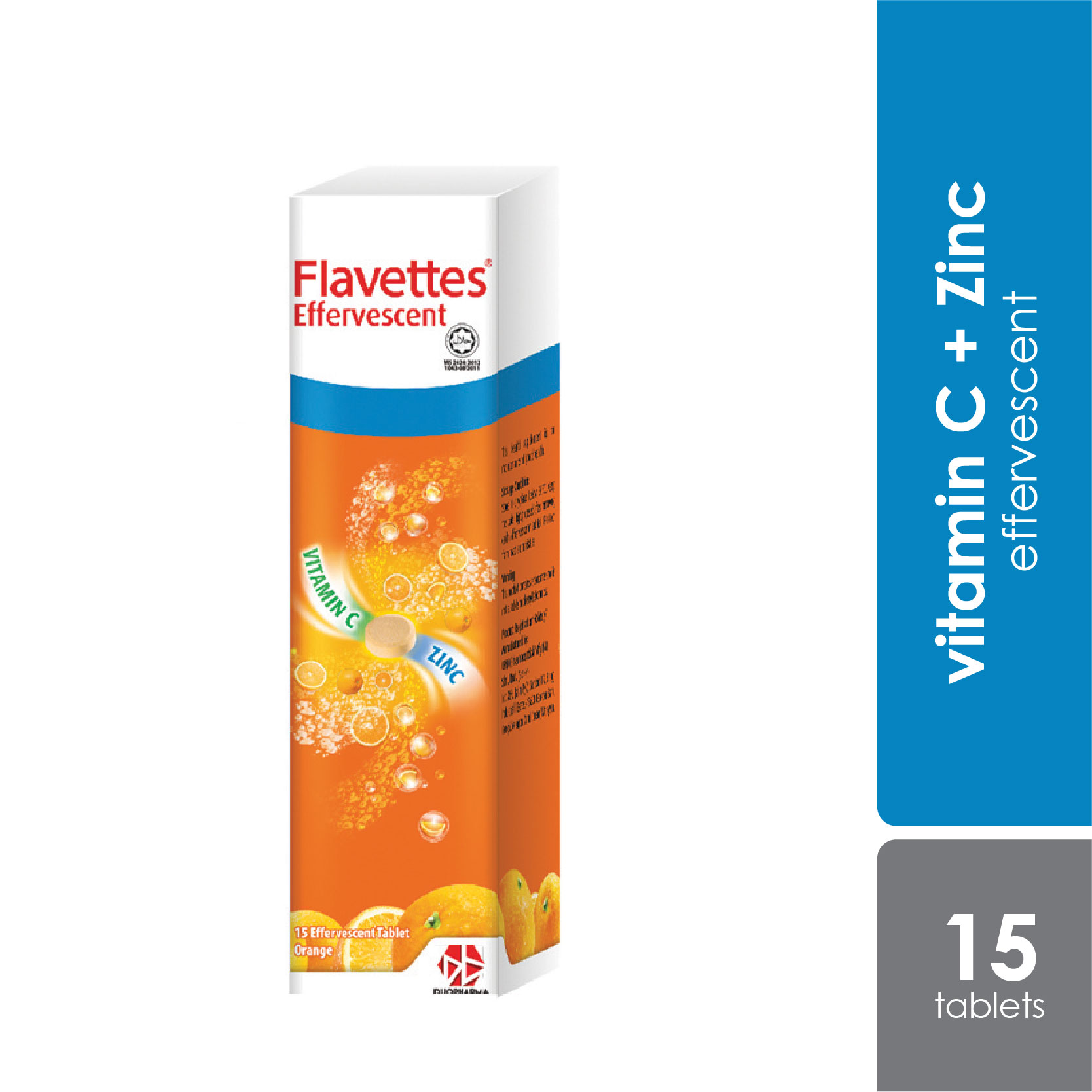 Flavettes Vit C Zinc Effervescent Orange 15s Immunity Alpro Pharmacy