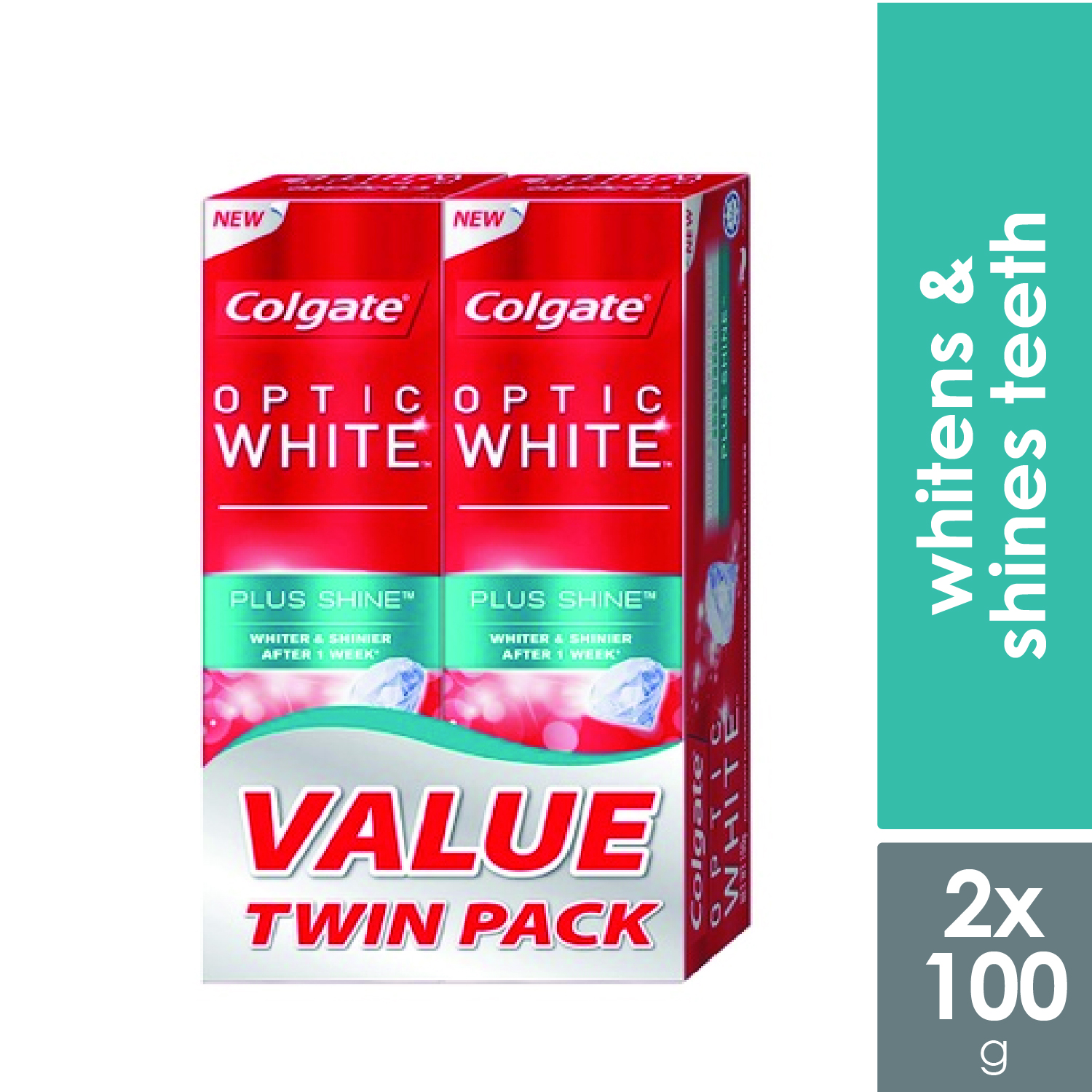 Colgate Optic White Plus Shine 100g 2s - Alpro Pharmacy