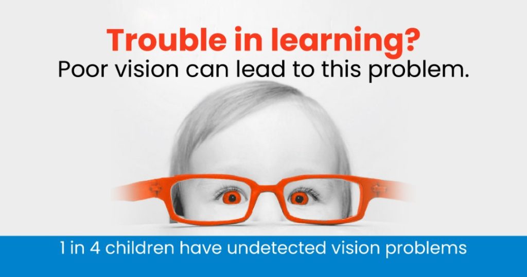 Poor vision could impair learning.