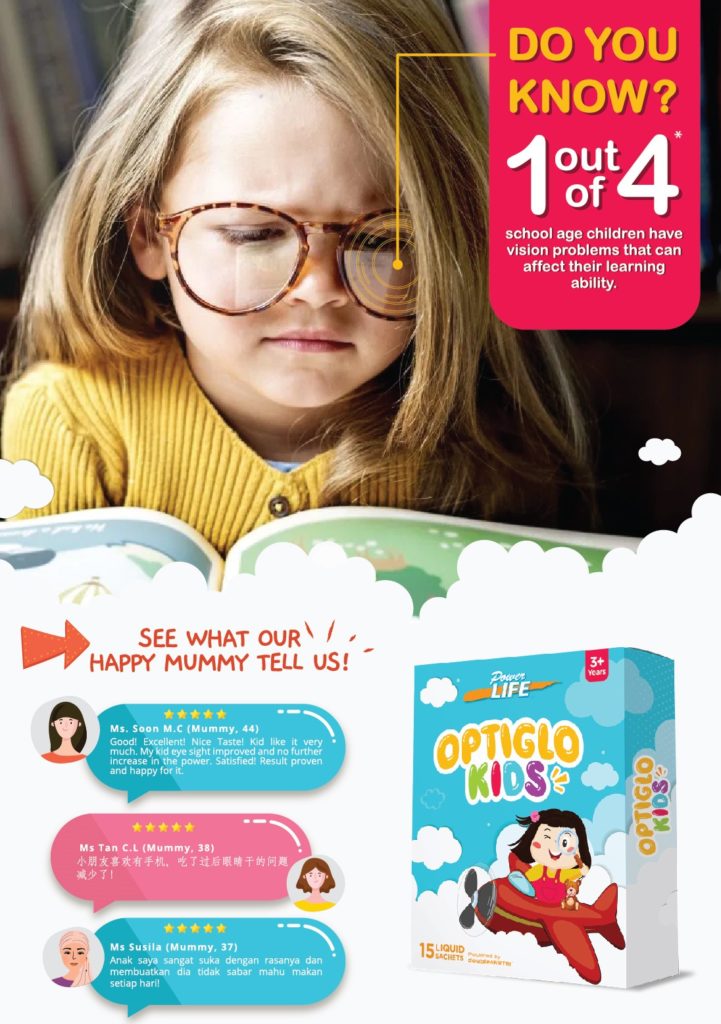 Powerlife Optiglo Kids is mummy's favourite eye health product.