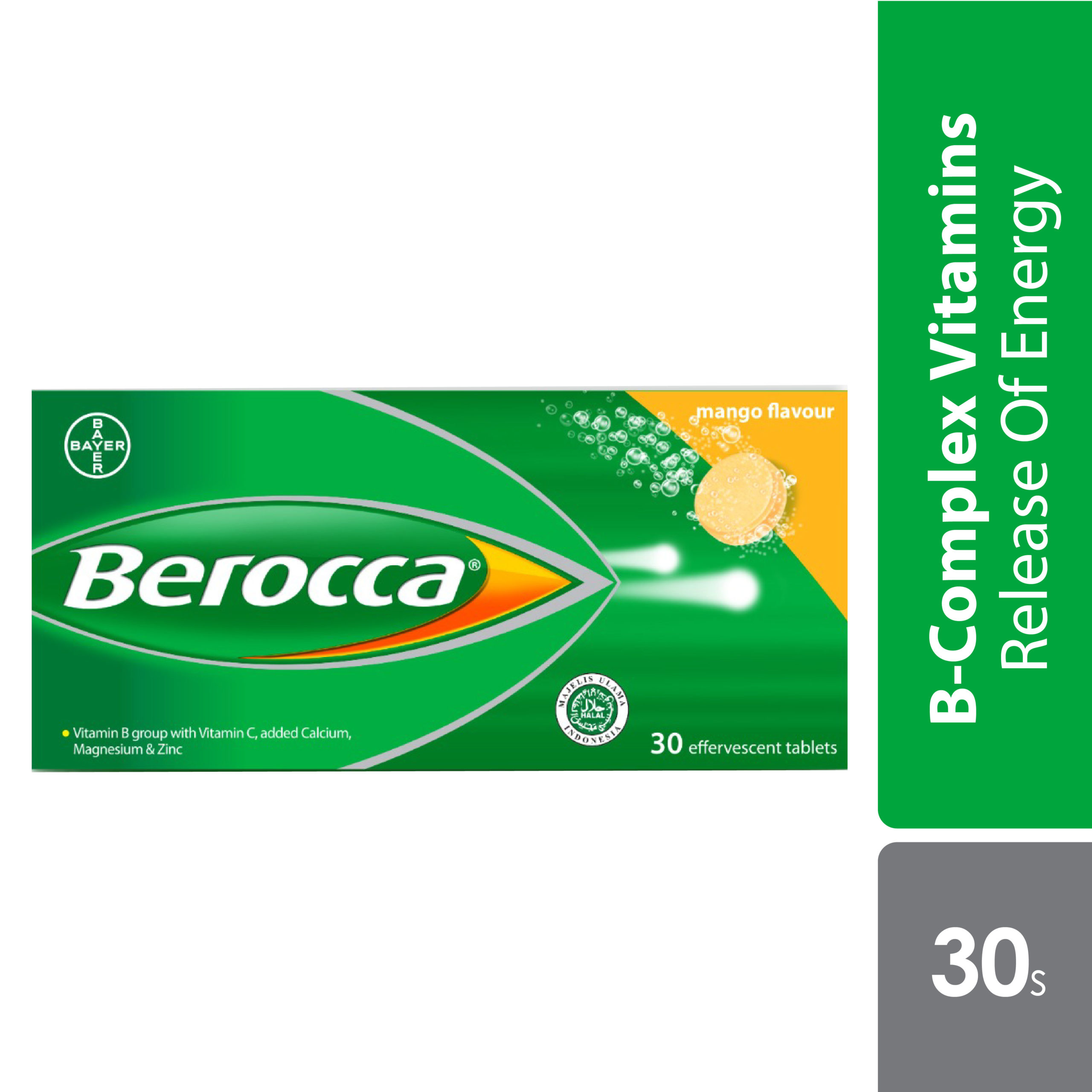 Berocca Performance Mango Effervescent Tablets 30s - Alpro Pharmacy