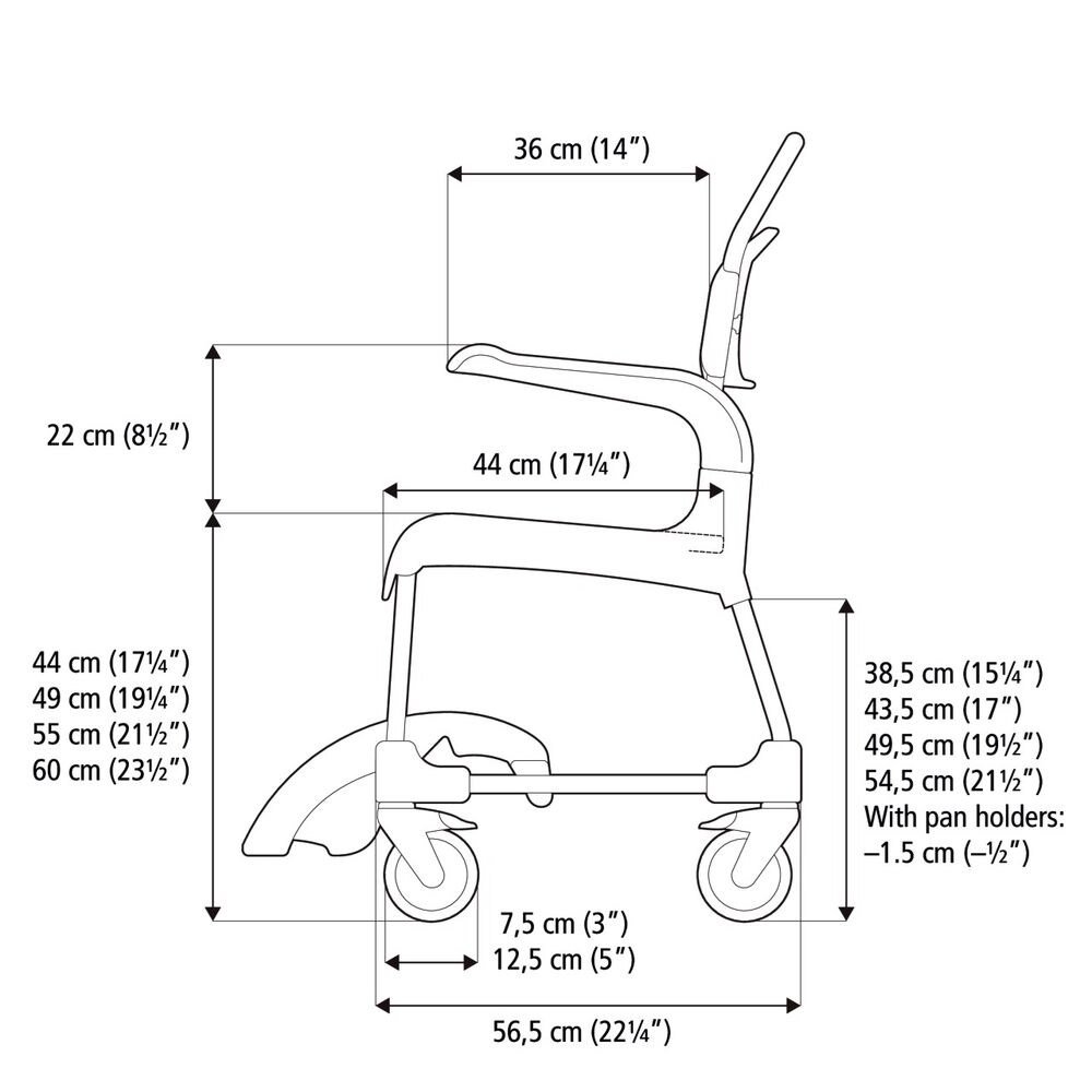 Etac Clean Shower Commode 49cm | Safety & Comfort - Alpro Pharmacy