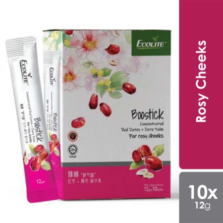 Ecolite Boostick Red Dates + Date Palm For Good Rosy Cheeks 10x12g