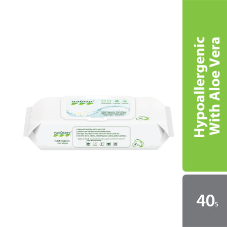 Absorba Nateen Adult Wet Wipes With Aloe Vera 40s