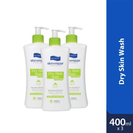 Rosken Dry Skin Wash 400ml 3s