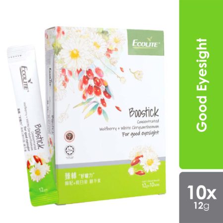 Ecolite Boostick Wolfberry + Chrysanthemum For Good Eyesight 10x12g