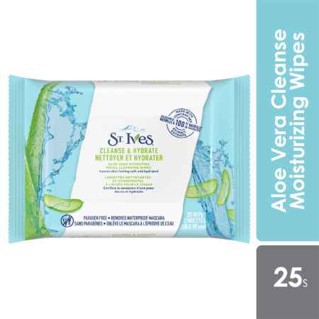 St. Ives Aloe Vera Cleanse Moisturizing Wipes 25s