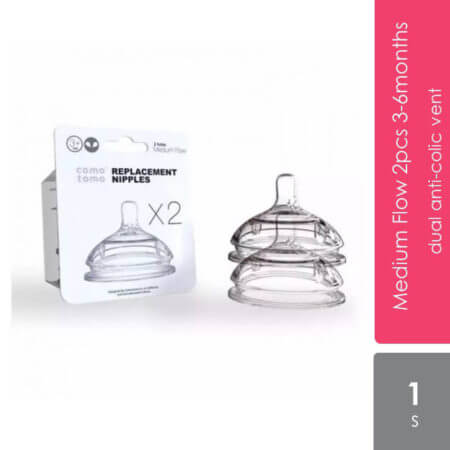 Comotomo Nt2 Medium Nipple Pack With 2 Holes 1s